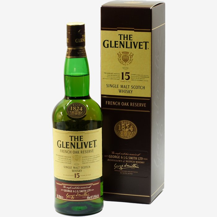Glenlivet Whisky 15 Jahre French Oak Single Highland Malt